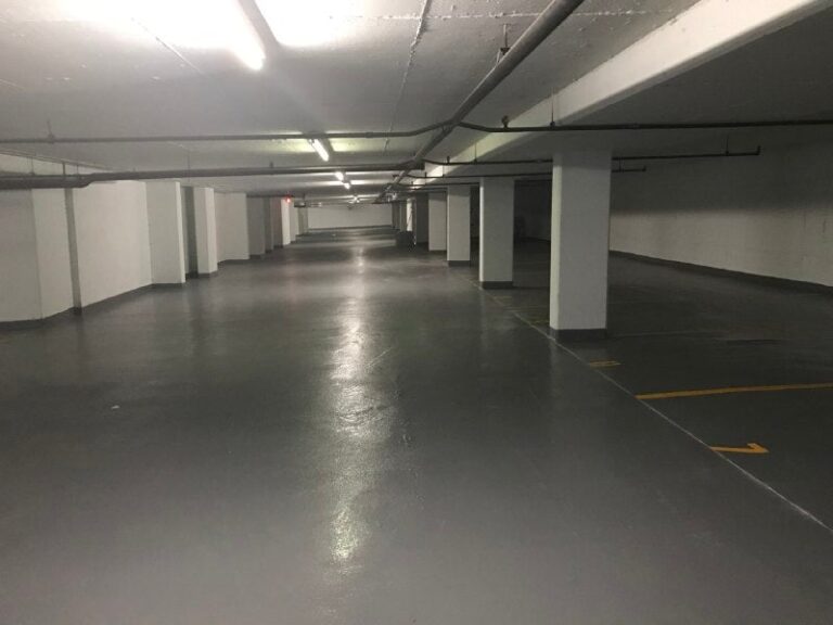 ResinTech floor coating application in a garage