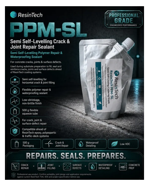 ResinTech PPM-SL crack and joint repair sealant tube